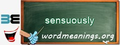 WordMeaning blackboard for sensuously